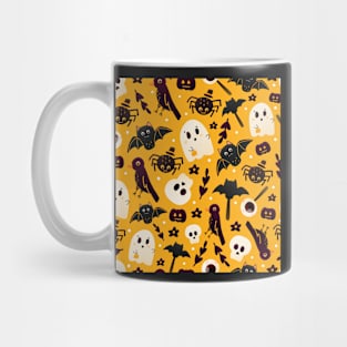 Colourful orange halloween pattern Mug